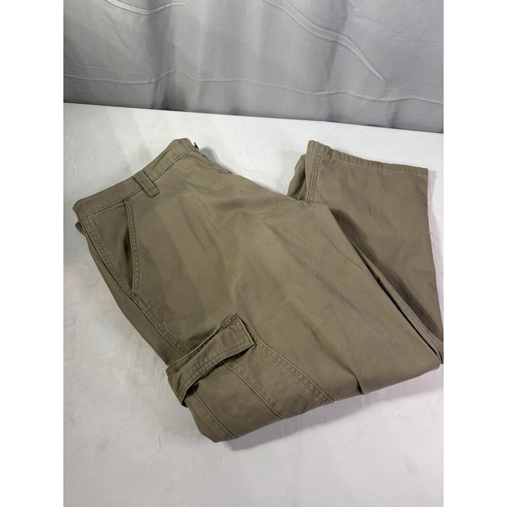 Wrangler Mens Brown Cargo Pants Relaxed Fit Straight Leg Cotton Size 38X29